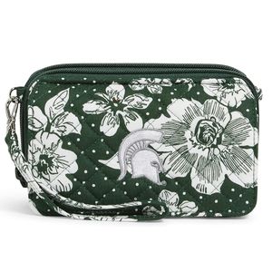 Vera Bradley Collegiate All in One Crossbody Purse with RFID Protection Michigan